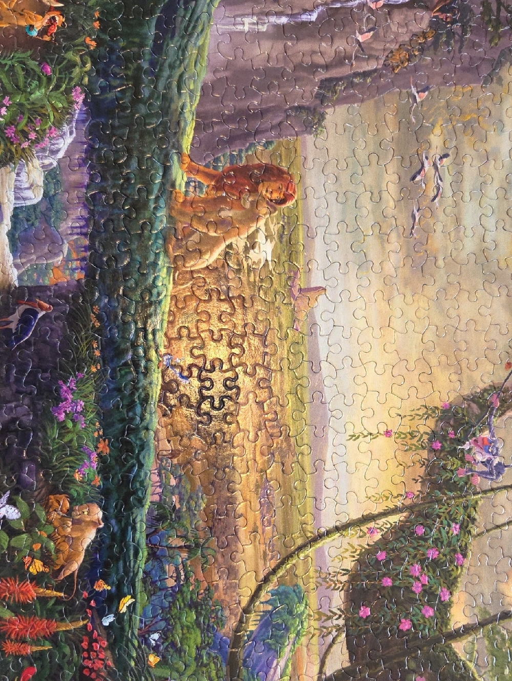 Lion King Puzzle Artwork - Sunset Colors